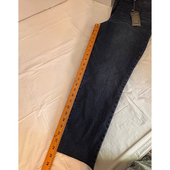 Wit & Wisdom Ab-Solution Ankle Skimmer Jeans 16P Blue Stretch Denim Raw Hem - Picture 12 of 12